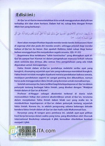 Cover Belakang Buku Selekta dari Tafsir Ayat-Ayat Kosmos dalam Al-Quran Al-Karim #1