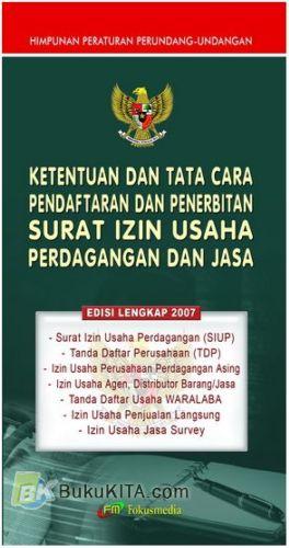 Cover Buku Himpunan Ketentuan dan Tata Cara Pendaftaran dan Penerbitan Surat Izin Usaha Perdagangan dan Jasa (SIUP)