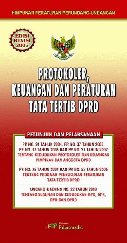 Cover Buku Protokoler Keuangan dan Peraturan Tata Tertib DPRD
