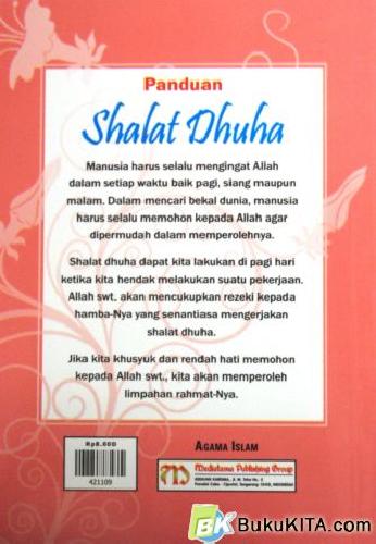 Cover Belakang Buku PANDUAN SHALAT DHUHA