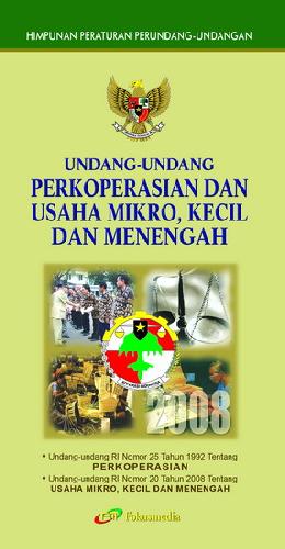 Cover Buku Undang-Undang Perkoperasian dan Usaha Mikro, Kecil dan Menengah