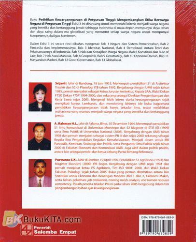 Cover Belakang Buku Etika Berwarga Negara: Pendidikan Kewarganegaraan di Perguruan Tinggi edisi 3 (HVS)