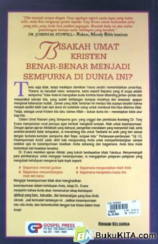 Cover Belakang Buku UMAT NASRANI YANG SEMPURNA