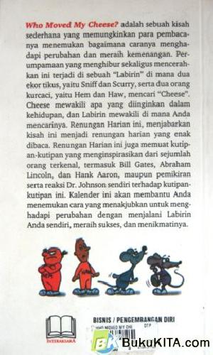 Cover Belakang Buku WHO MOVED MY CHEESE ?(RENUNGAN HARIAN)