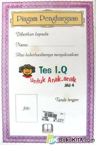 Cover Belakang Buku TES IQ UNTUK ANAK-ANAK JILID 4