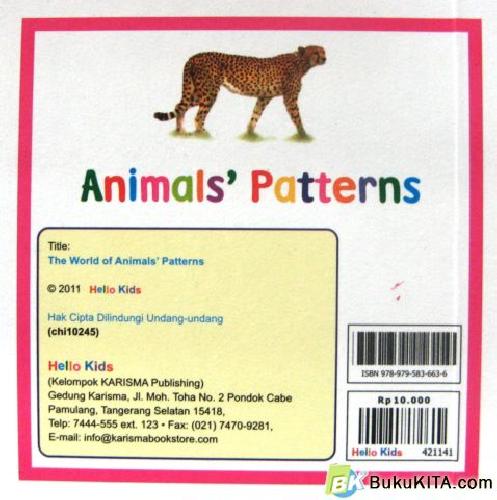 Cover Belakang Buku THE WORLD OF ANIMALS' PATTERNS 
