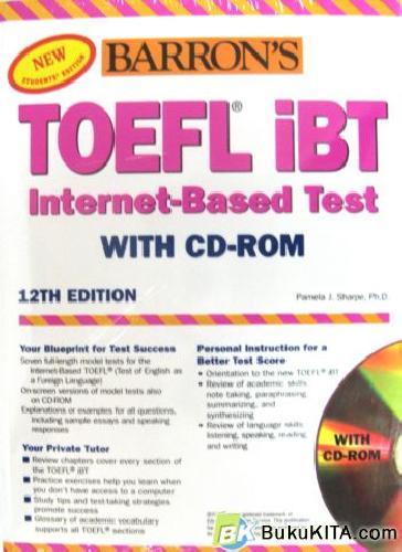 Cover Buku TOEFL IBT INTERNET BASED TEST WITH CD-ROM EDISI 12 (Koran)