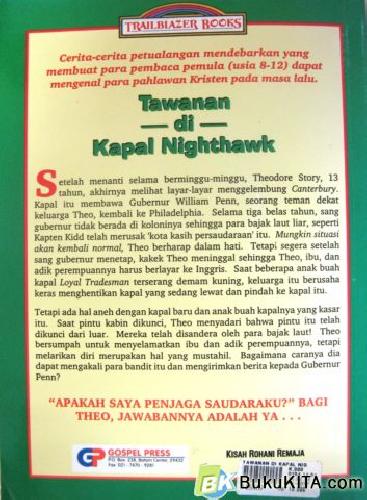 Cover Belakang Buku TRAILBLAZER: TAWANAN DI KAPAL NIGHTHAWK