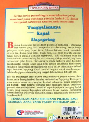 Cover Belakang Buku TRAILBLAZER: TENGGELAMNYA KAPAL DAYSPRING