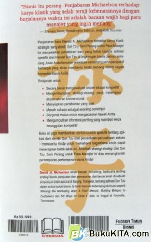 Cover Belakang Buku SUN TZU: SENI PERANG UNTUK MANAJER