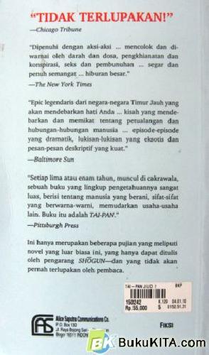 Cover Belakang Buku TAI-PAN JILID 2