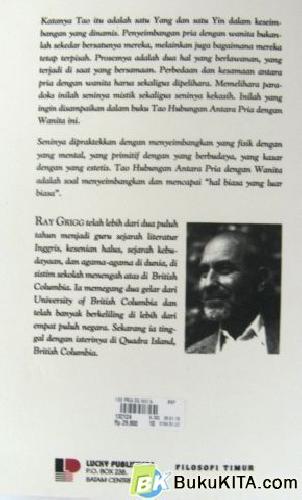 Cover Belakang Buku TAO HUBUNGAN ANTARA PRIA DENGAN WANITA