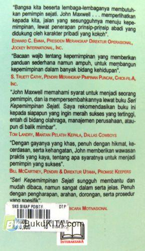 Cover Belakang Buku Seri Kepemimpinan Sejati : Berbicara Tentang Sikap Positif - Hukum Reproduksi