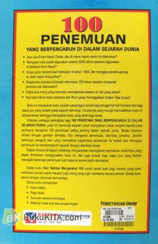 Cover Belakang Buku 100 PENEMUAN Yang Berpengaruh di Dalam Sejarah Dunia