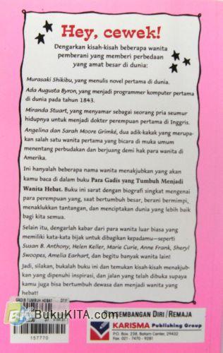Cover Belakang Buku Para Gadis yang Tumbuh Menjadi Wanita Hebat - Girls Who Grew Up Great