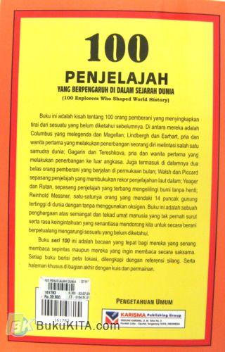 Cover Belakang Buku 100 Penjelajah yang Berpengaruh Di Dalam Sejarah Dunia