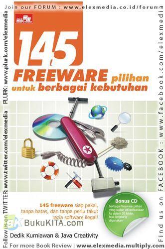 Cover Buku 145 Freeware Pilihan untuk Berbagai Kebutuhan