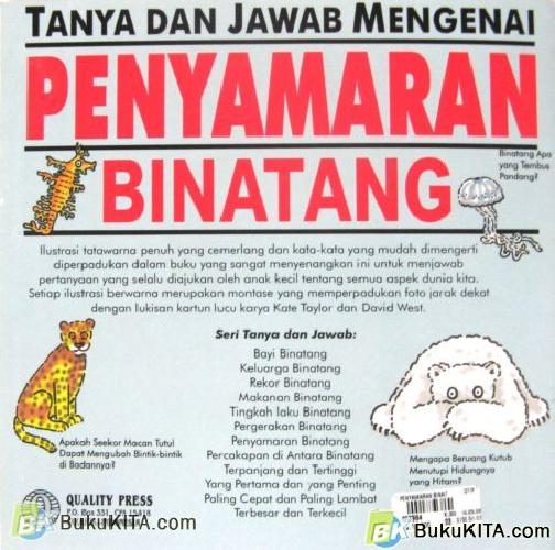 Cover Belakang Buku SERI TANYA JAWAB : PENYAMARAN BINATANG