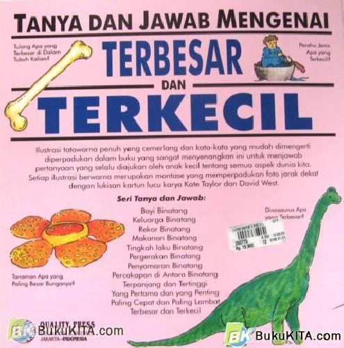 Cover Belakang Buku SERI TANYA JAWAB : TERBESAR DAN TERKECIL