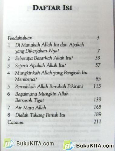 Cover Belakang Buku SIAPAKAH ALLAH ITU ? (WHO IS GOD?)