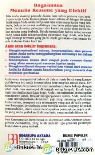 Cover Belakang Buku BM BAGAIMANA MENULIS RESUME YANG EFEKTIF Edisi Revisi