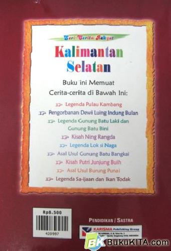 Cover Belakang Buku SERI CERITA RAKYAT KALIMANTAN SELATAN