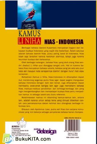 Cover Belakang Buku Kamus Li Niha : Nias - Indonesia 