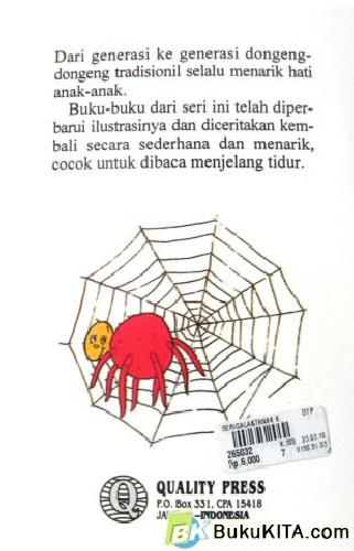 Cover Belakang Buku SDS:SERIGALA DAN 7 ANAK KAMBING