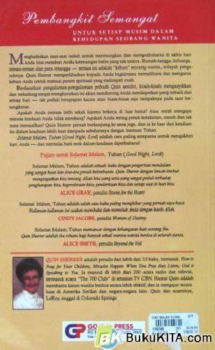 Cover Belakang Buku SELAMAT MALAM- TUHAN (GOOD NIGHT- LORD)