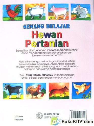 Cover Belakang Buku SENANG BELAJAR HEWAN PERTANIAN