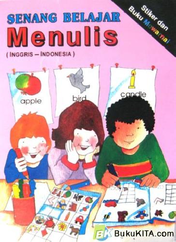 Cover Buku SENANG BELAJAR MENULIS BUKU STIKER