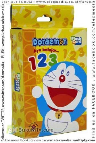 Cover Buku Flash Card Doraemon : 123