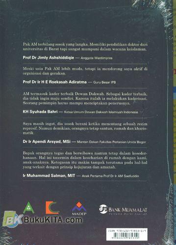 Cover Belakang Buku Antara Jerman dan Mekkah (Biografi Prof. Dr. Ir. AM. Saefuddin)
