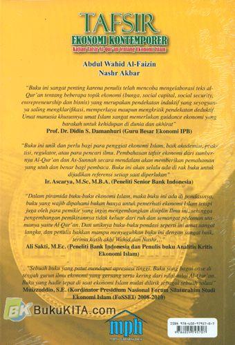 Cover Belakang Buku Tafsir Ekonomi Kontemporer : Kajian Tafsir Al-Qur'an Tentang Ekonomi Islam