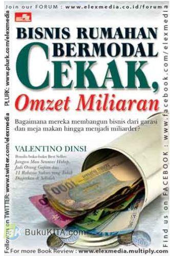 Cover Buku Bisnis Rumahan Bermodal Cekak, Omzet Miliaran