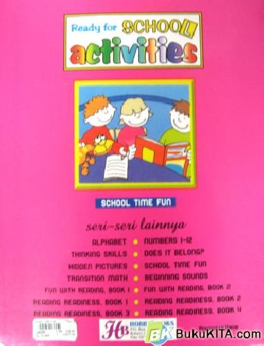 Cover Belakang Buku READY FOR SCHOOL ACTIVITIES: SCHOOL TIME FUN 