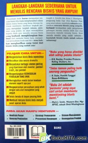 Cover Belakang Buku RENCANA BISNIS LENGKAP(THE COMPLETE BOOK OF BUSINESS PLANS)