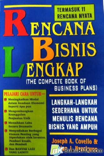 Cover Buku RENCANA BISNIS LENGKAP(THE COMPLETE BOOK OF BUSINESS PLANS)