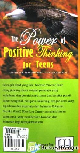 Cover Belakang Buku POWER OF POSITIVE THINKING FOR TEENS
