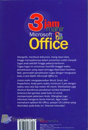Cover Belakang Buku 3 Jam Mahir Microsoft Office