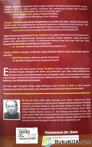 Cover Belakang Buku PRINSIP 15 DETIK 