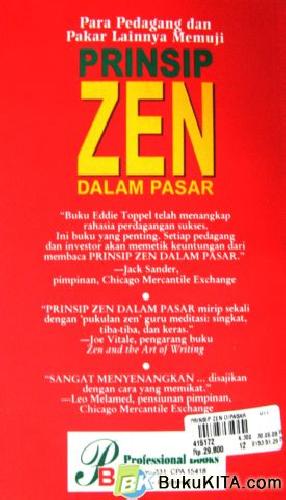 Cover Belakang Buku PRINSIP ZEN DALAM PASAR
