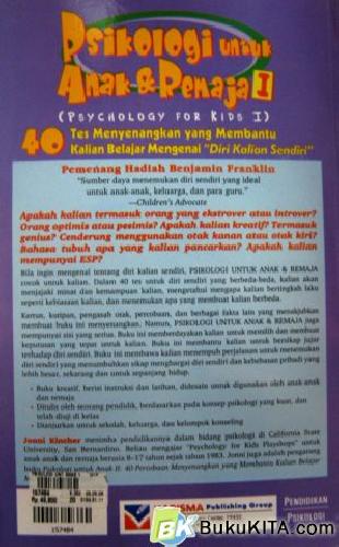 Cover Belakang Buku PSIKOLOGI UNTUK ANAK & REMAJA 1 (PSYCHOLOGY FOR KIDS 1)