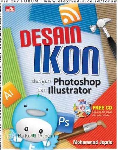 Cover Buku Desain Ikon dengan Photoshop dan Illustrator