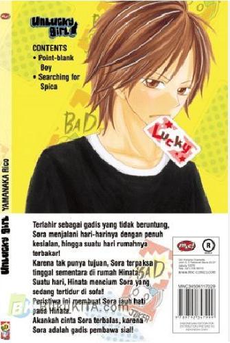 Cover Belakang Buku Unlucky Girl