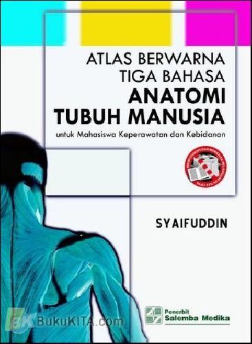 Cover Buku Atlas Berwarna Tiga Bahasa : Anatomi Tubuh Manusia