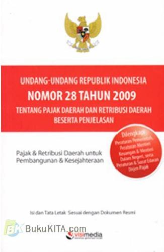 Cover Buku Undang-Undang Republik Indonesia Nomor 28 Tahun 2009