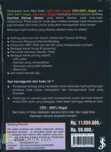 Cover Belakang Buku CEH (Certified Ethical Hacker) 400% Illegal