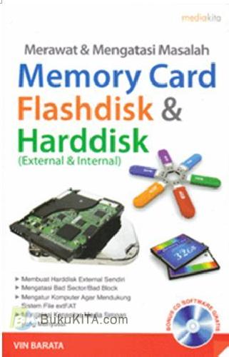 Cover Buku Merawat & Mengatasi Masalah Memory Card, Flash Disk, dan Hard (External & Internal)