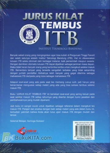 Cover Belakang Buku Jurus Kilat Tembus ITB (Institut Teknologi Bandung) Dilengkapi dengan Kunci Jawaban dan Pembahasannya